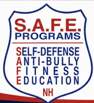 S.A.F.E. Programs NH official shield — Self-Defense, Anti-Bully, Fitness, Education, New Hampshire